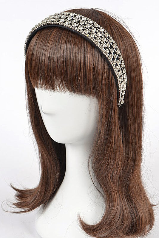 Rhinestone Iconic Headband—one size, rhinestone band, lead & nickel compliant.