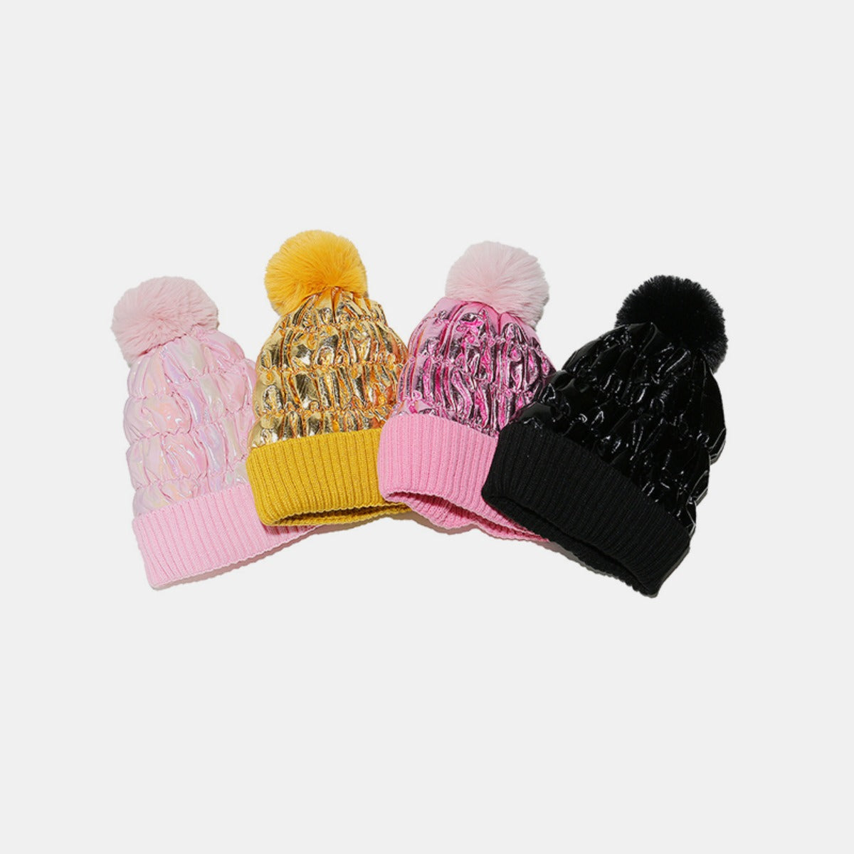 Cozy Pompom Thermal Knit Beanie