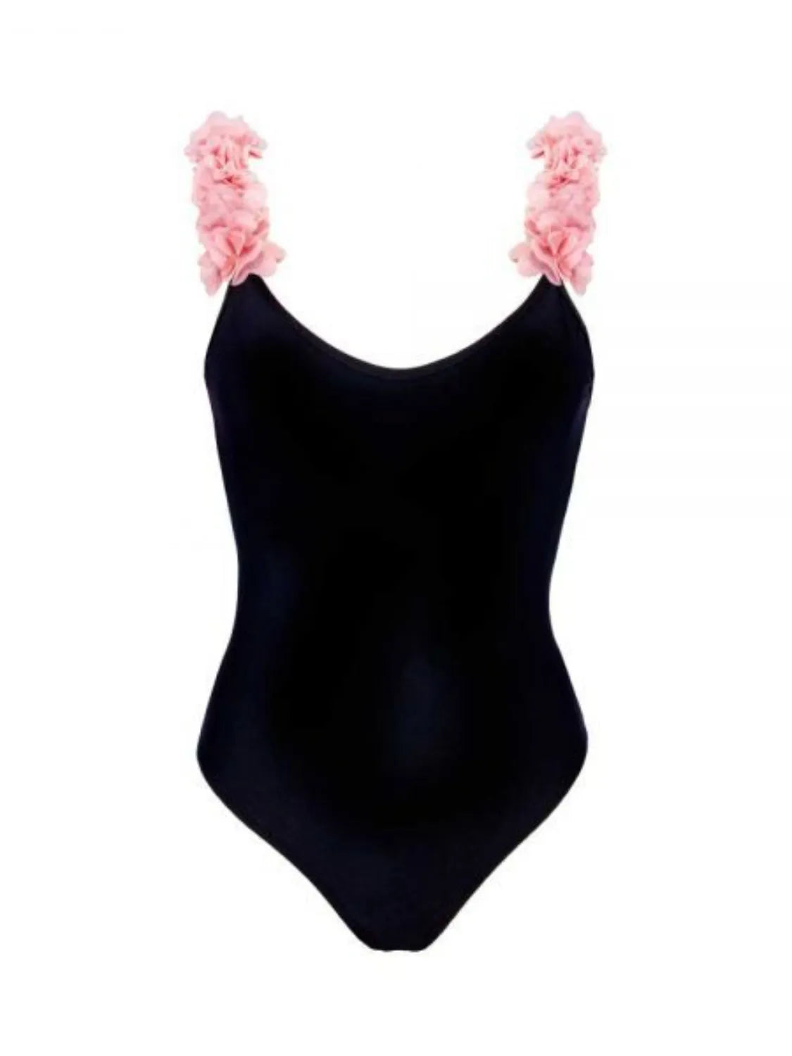 Stylish Backless Petal Strap Parent-Child Swimsuit perfect for mother and daughter beach fun, made of soft, stretchy fabric.