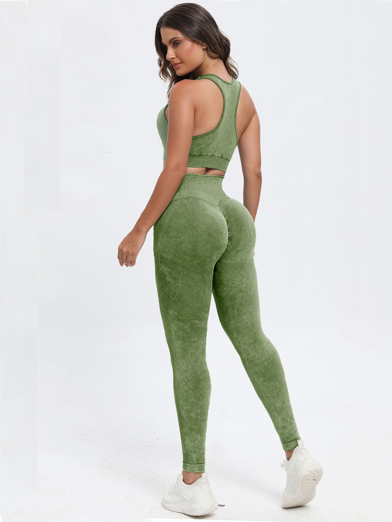 Elevate Your Active Style with Wide Strap Scoop Neck Top and Pants Set