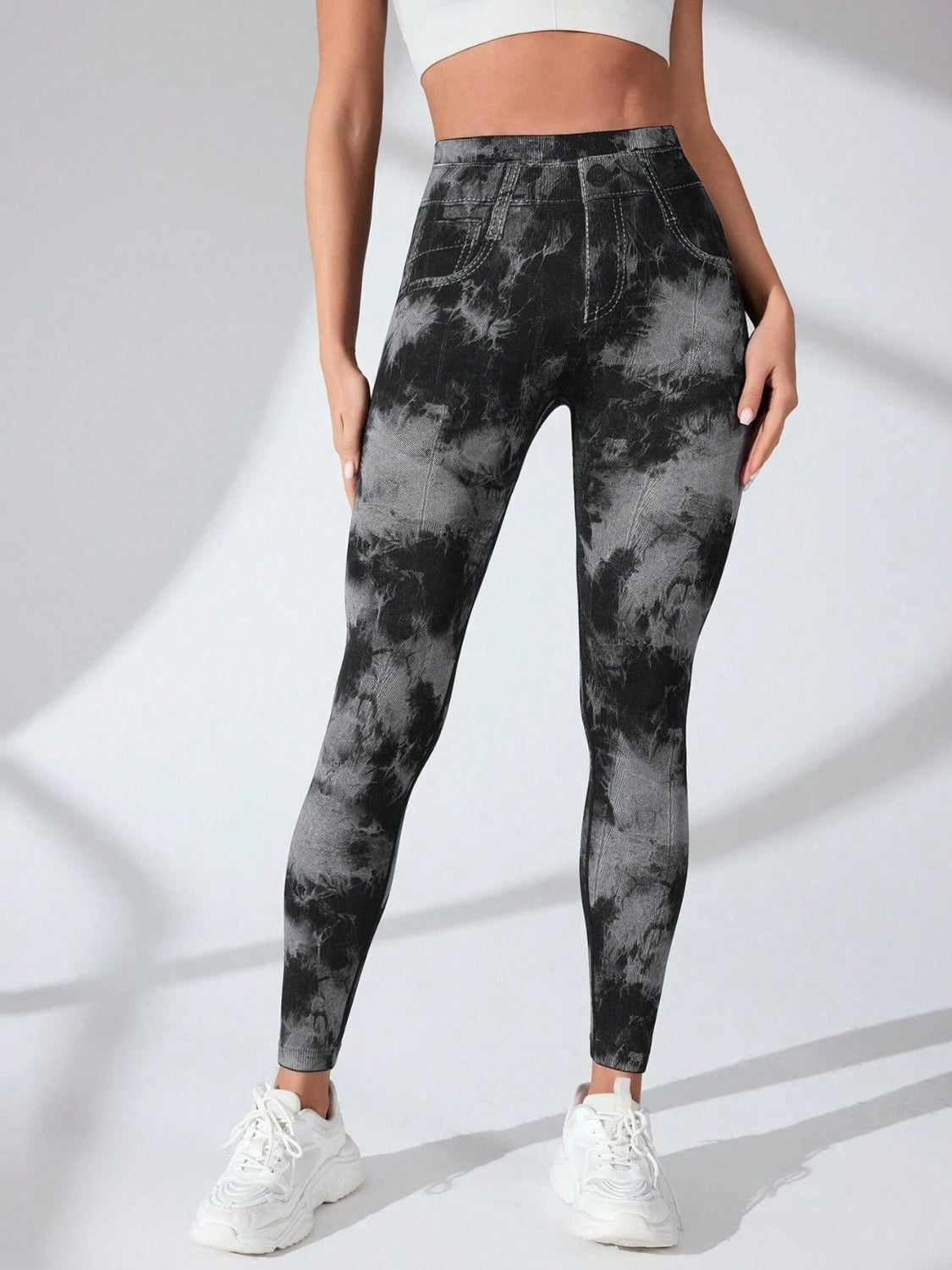 Groovy Tie-Dye High Waist Leggings with Pockets