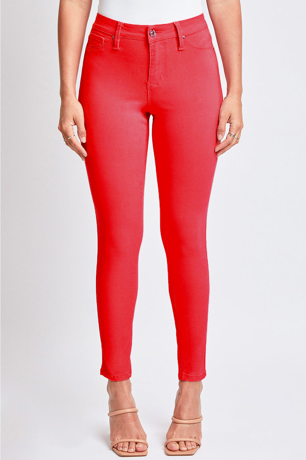 Hyper-stretch Mid-Rise Skinny Jeans