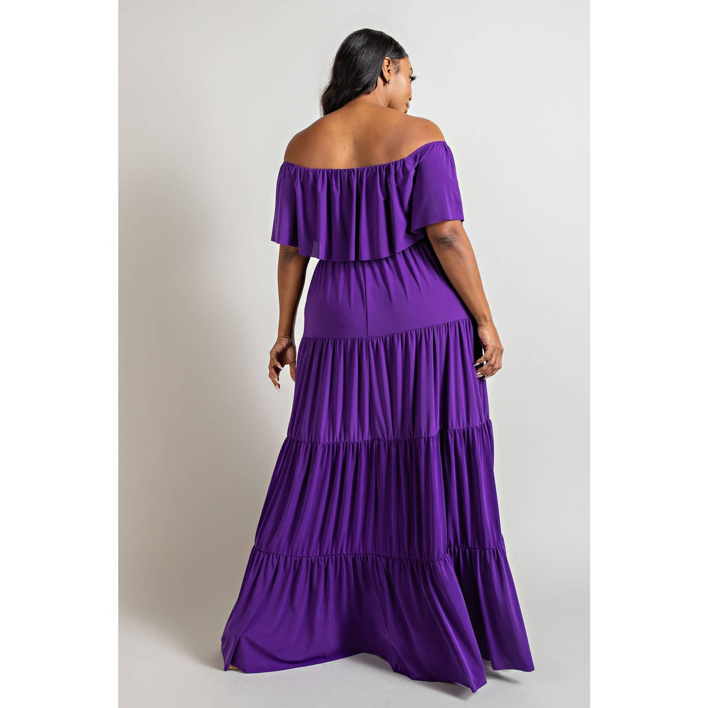 Tiered Off the Shoulder Maxi Dress