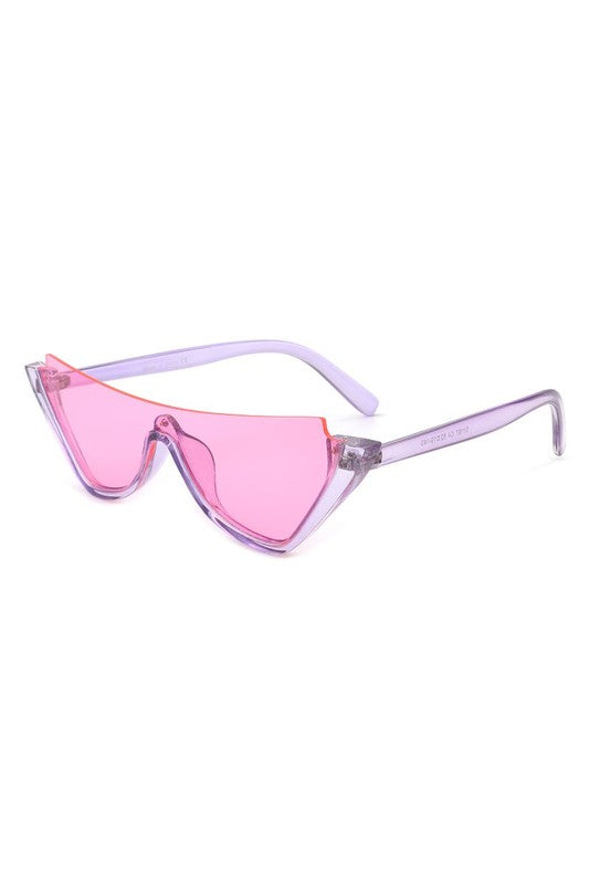 Retro Half Frame Cat Eye Sunglasses