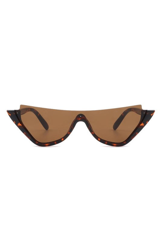 Retro Half Frame Cat Eye Sunglasses