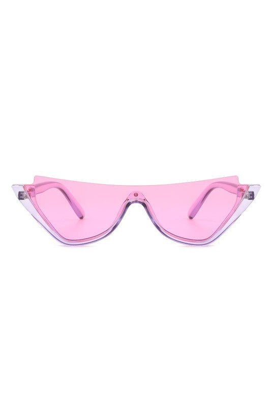 Retro Half Frame Cat Eye Sunglasses