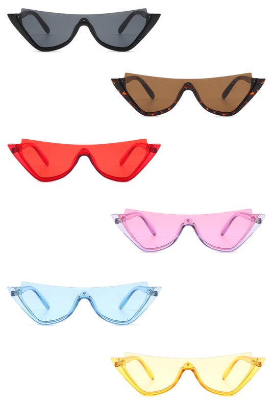 Retro Half Frame Cat Eye Sunglasses