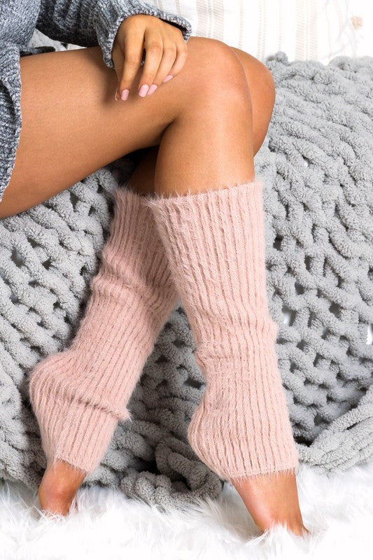 Cozy Eyelash Knit Leg Warmers