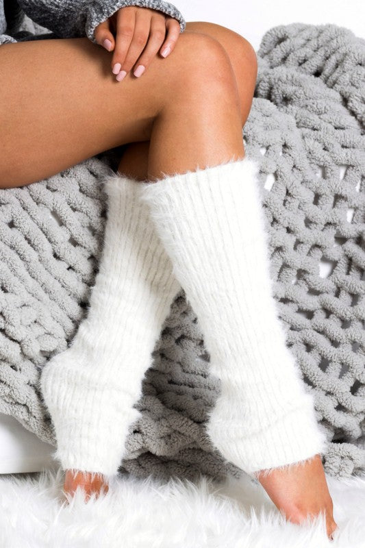 Cozy Eyelash Knit Leg Warmers