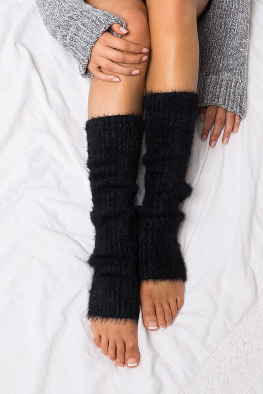 Cozy Eyelash Knit Leg Warmers