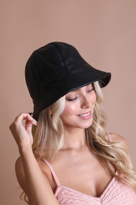 Vegan Leather Bucket Hat