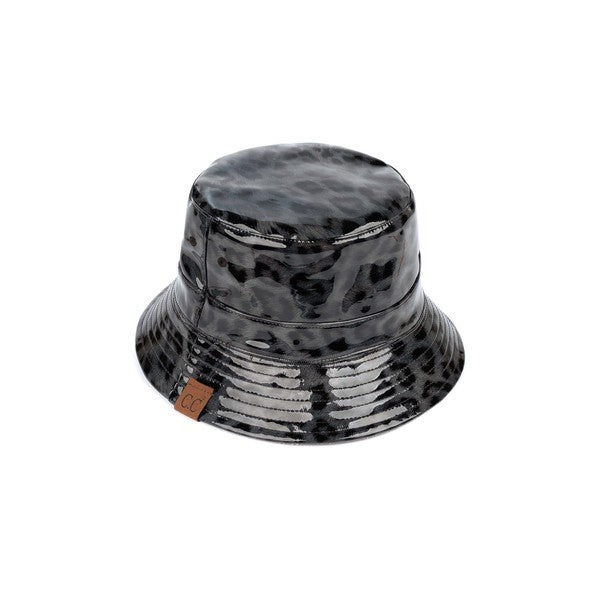 Leopard Print and Canvas Reversible Bucket Hat