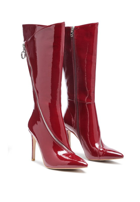 Calf Boot with Zipper Detail