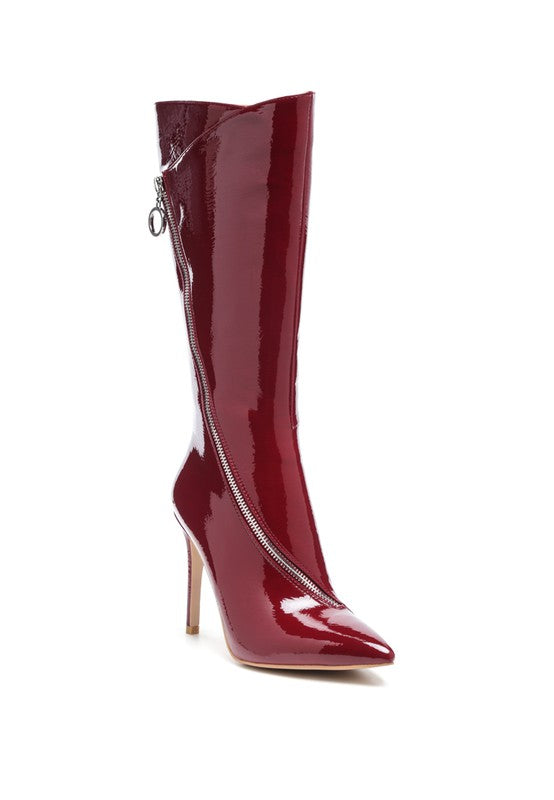 Calf Boot with Zipper Detail