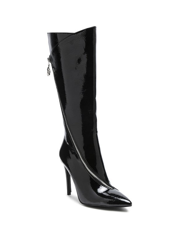 Calf Boot with Zipper Detail