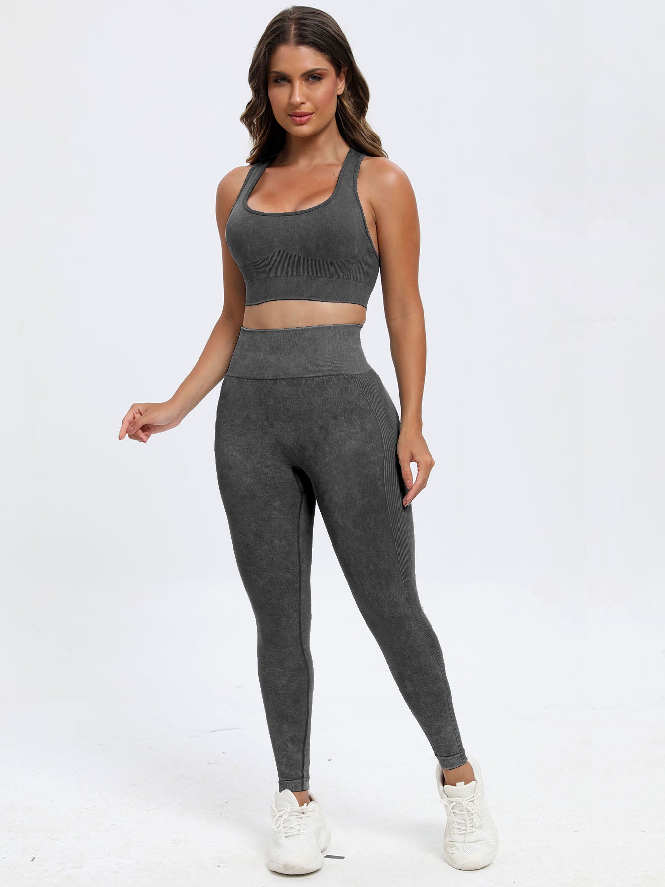 Elevate Your Active Style with Wide Strap Scoop Neck Top and Pants Set