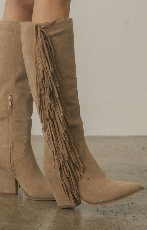 Bohemian - Knee-High Fringe Boots