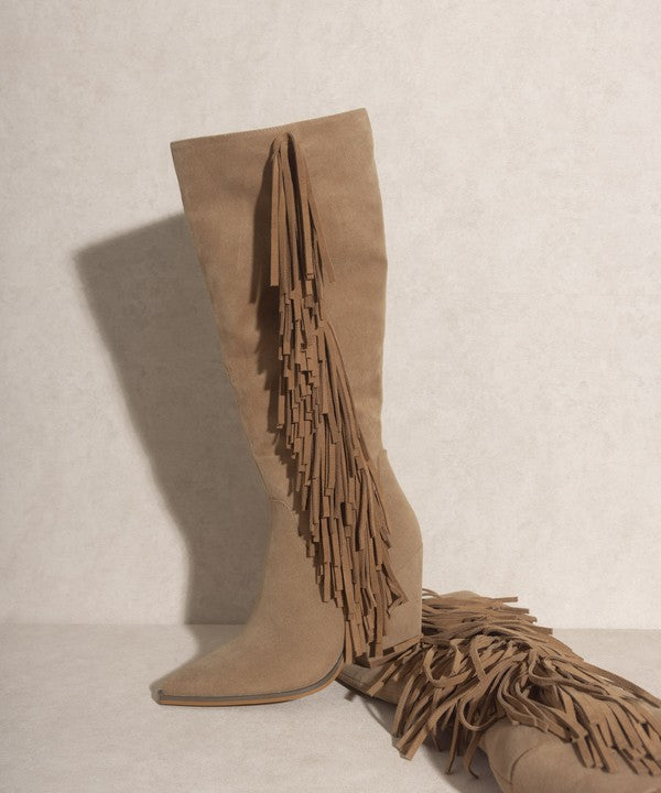 Bohemian - Knee-High Fringe Boots