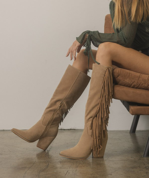 Bohemian - Knee-High Fringe Boots