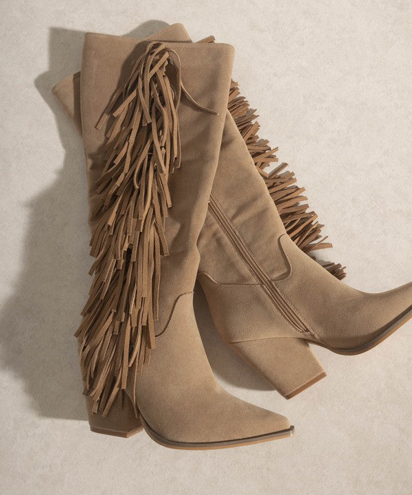 Bohemian - Knee-High Fringe Boots