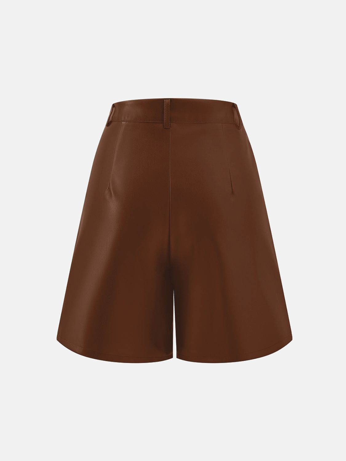 Eco-Friendly High Waist Vegan Leather Shorts
