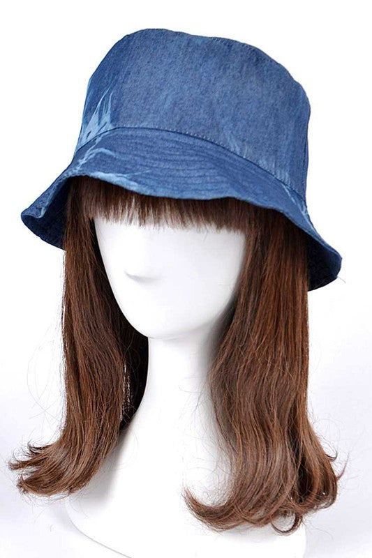 Light Weight Washed Denim Bucket Hat