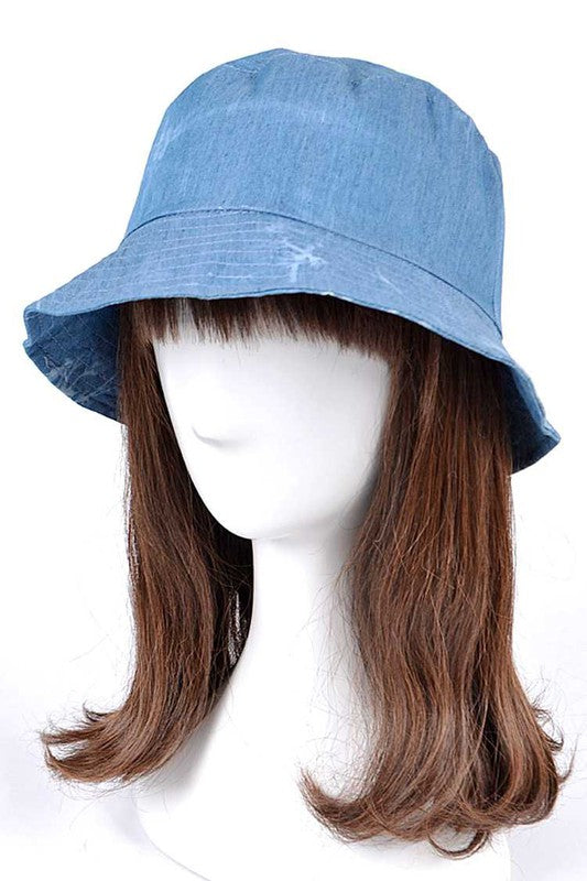 Light Weight Washed Denim Bucket Hat