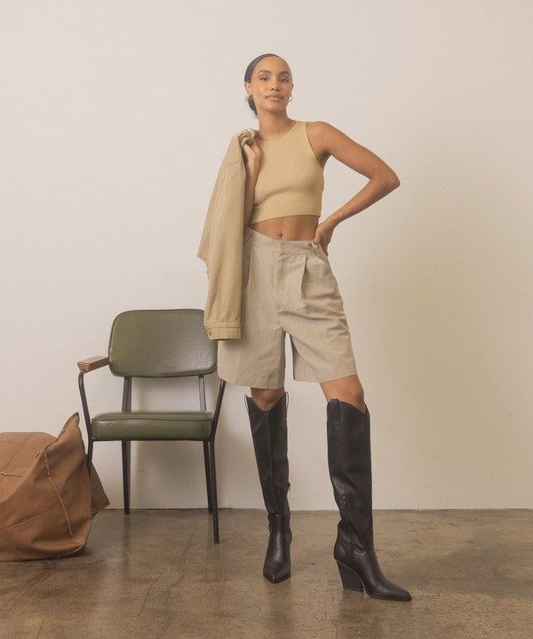 Vegan Leather - Knee High Western Boots