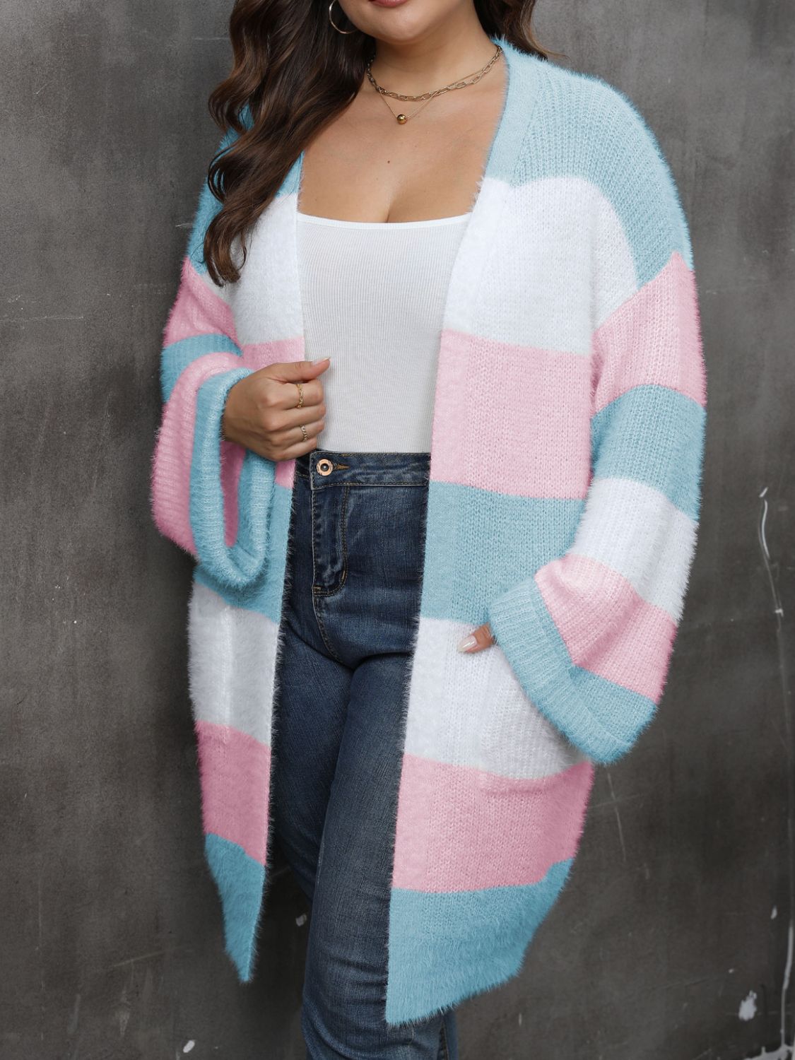 Cozy Open Front Cardigan with Long Sleeves