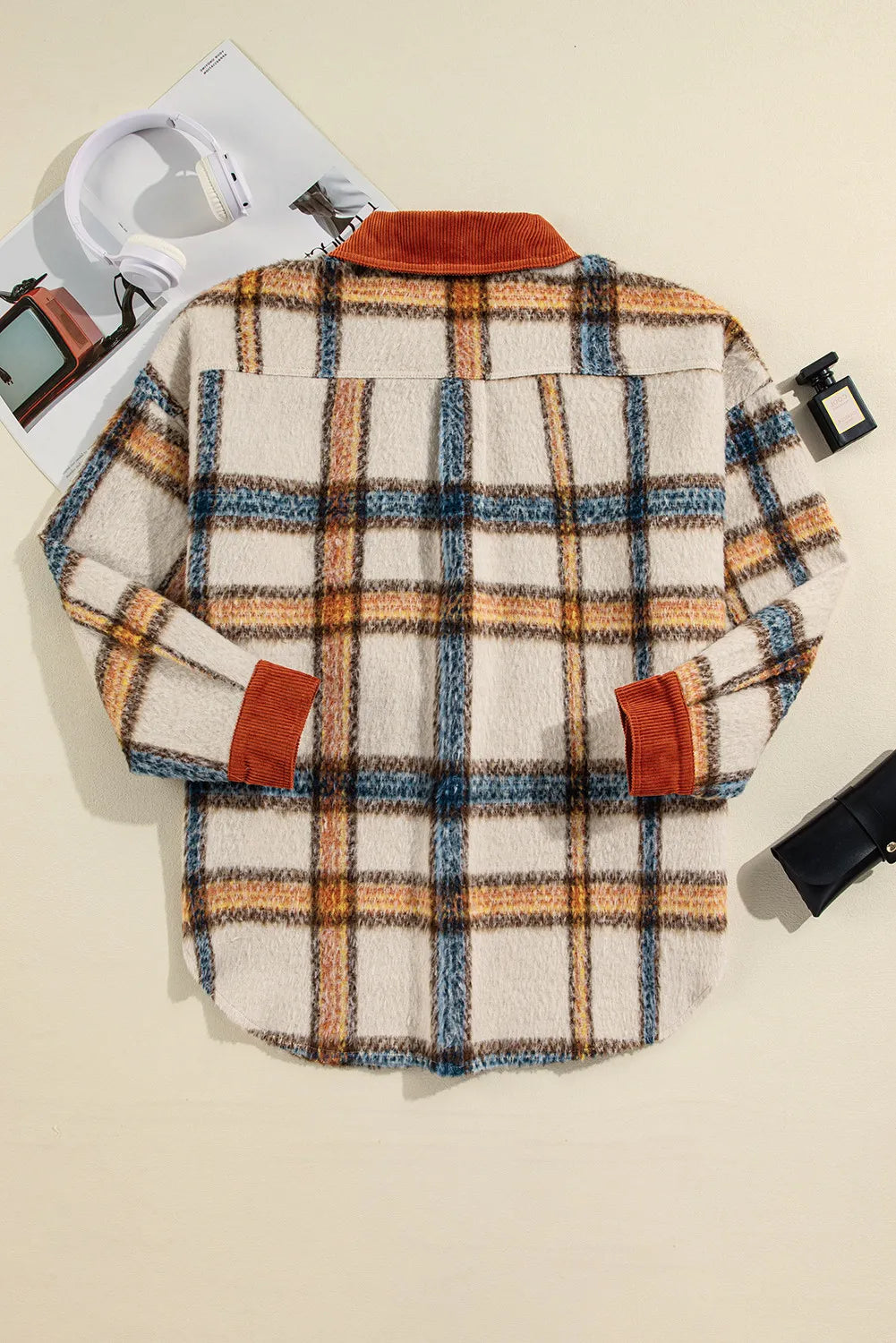 Plaid Button-Up Shacket