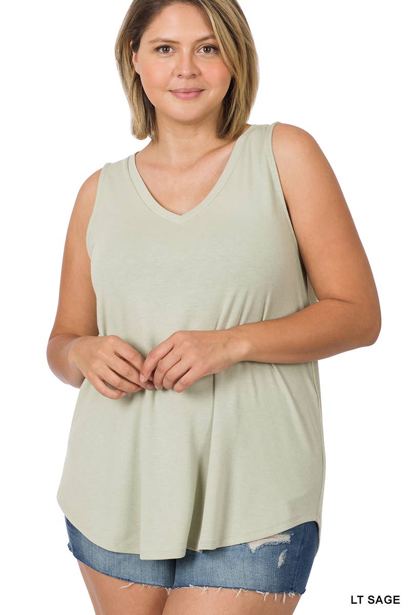 Sleeveless V-Neck Top