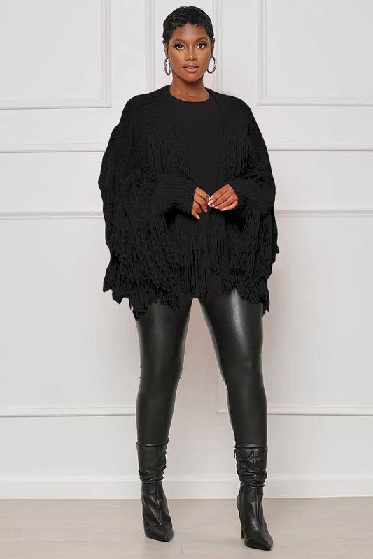 Chic Tassel Long Sleeve Cardigan Sweater