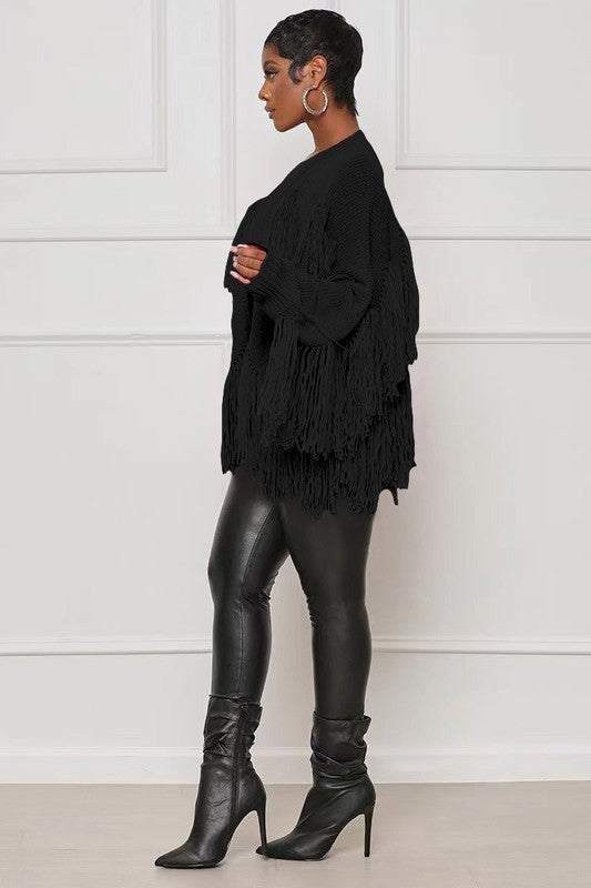 Chic Tassel Long Sleeve Cardigan Sweater