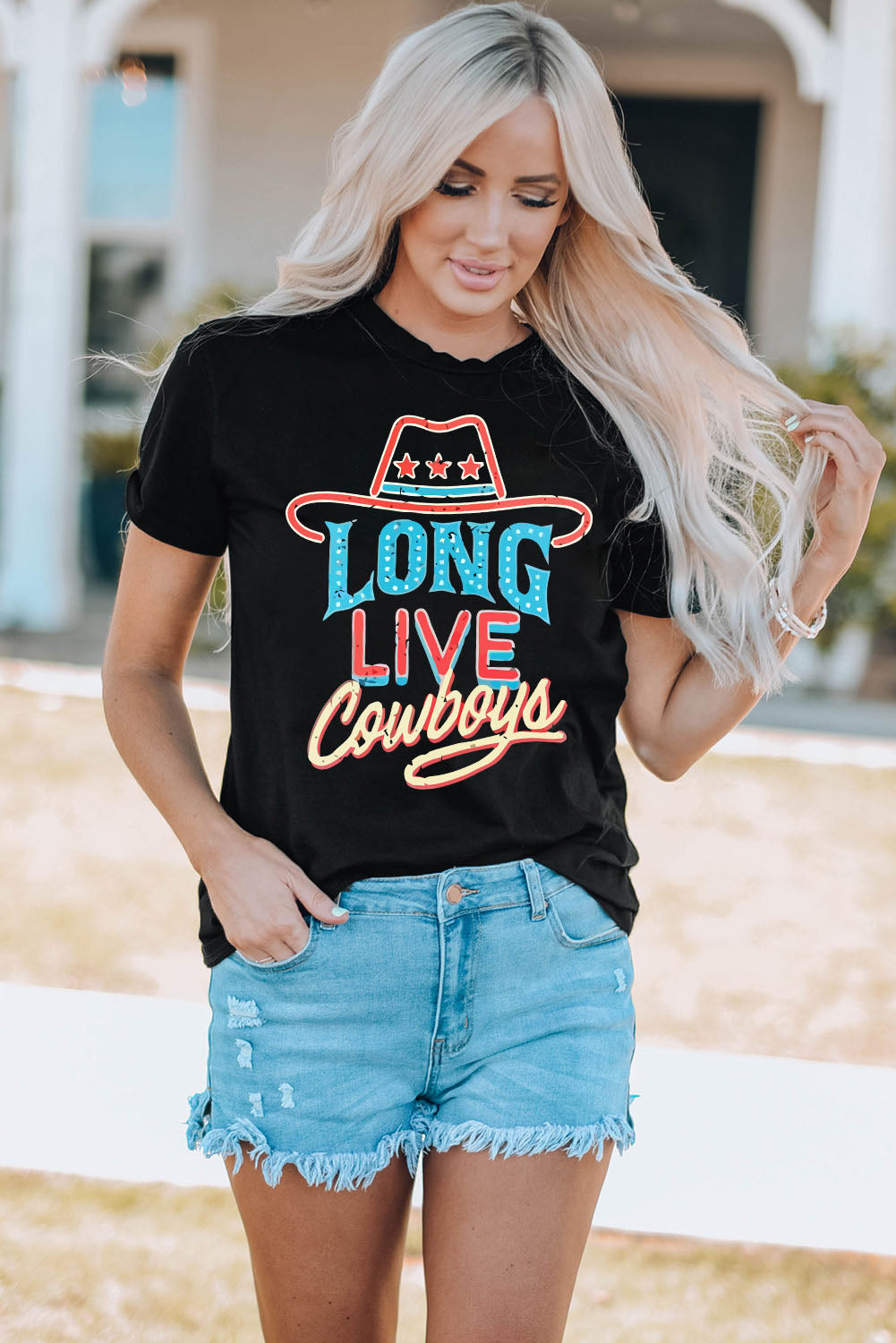 Long Live Cowboys Graphic Tee Shirt