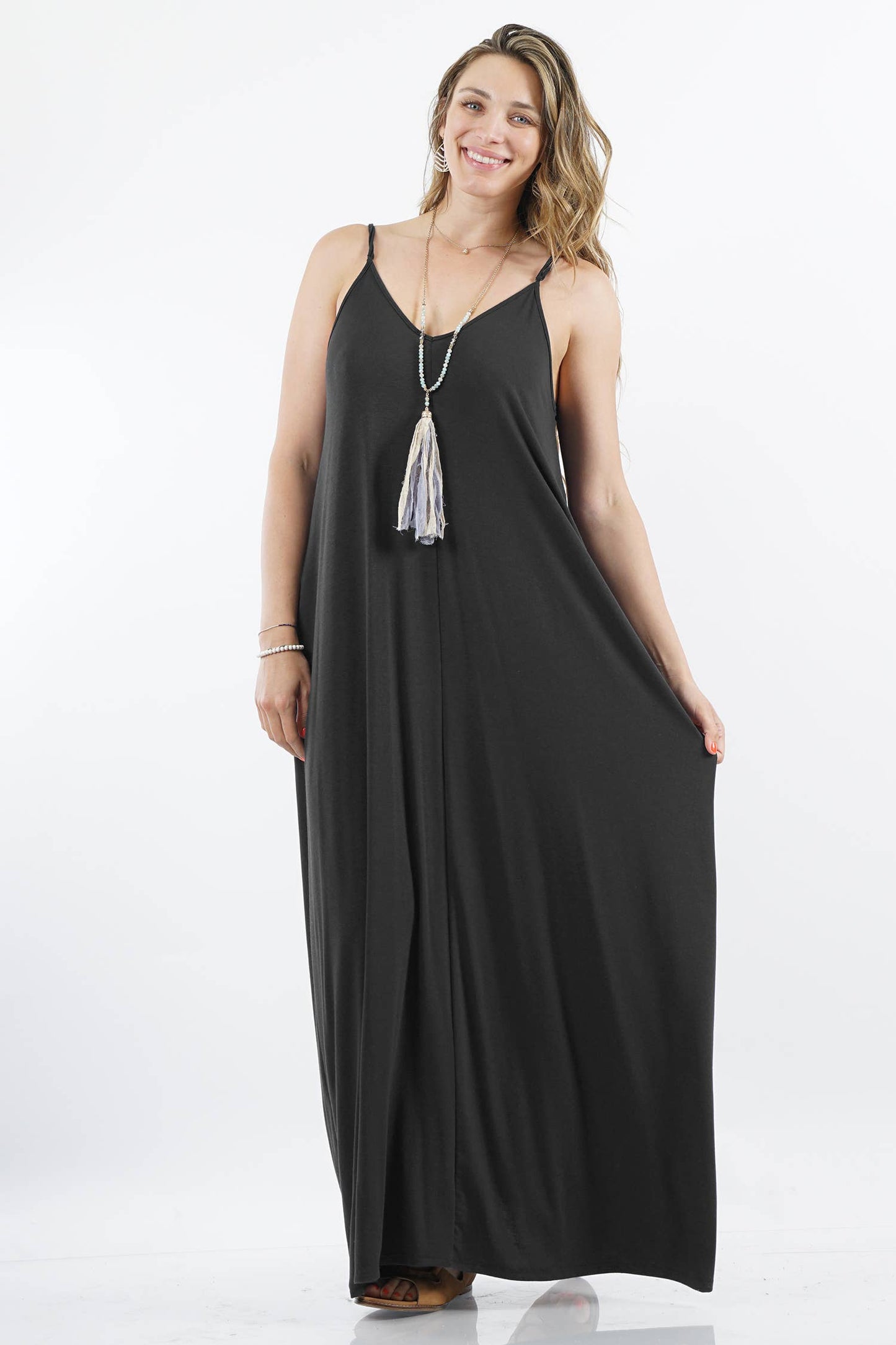 Maxi Dress w/adjustable Strap