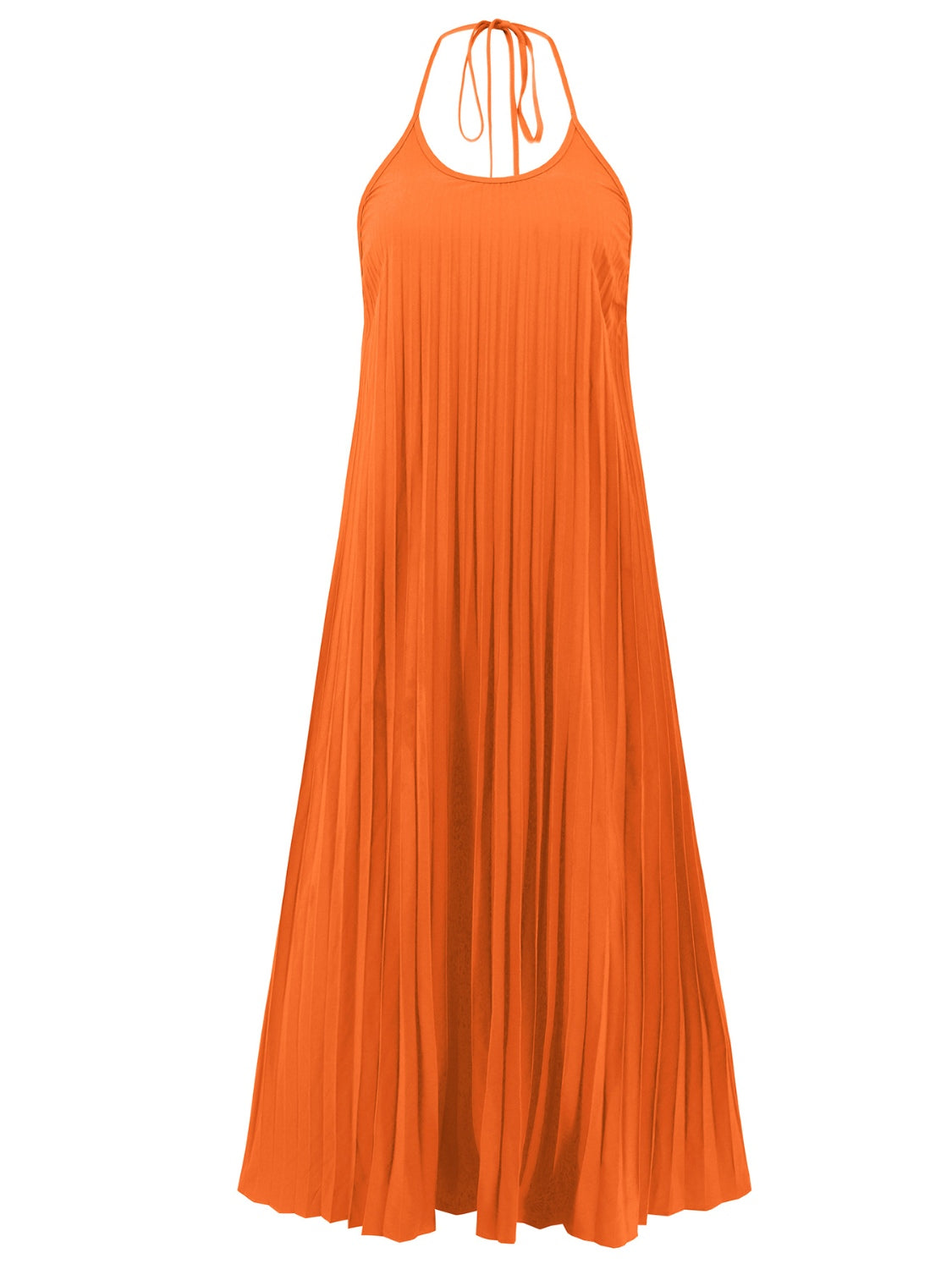 Pleated Halter Neck  Dress