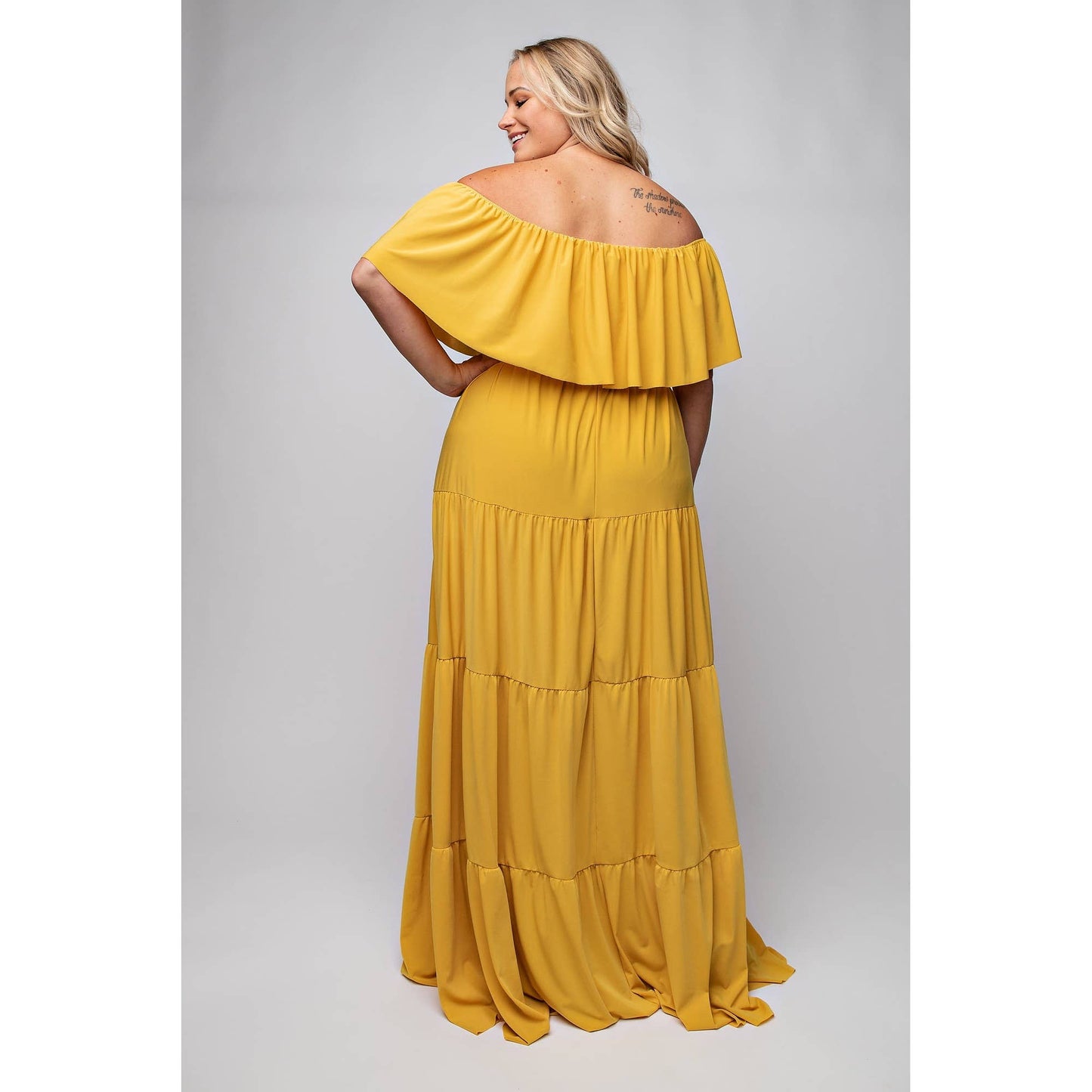 Tiered Off the Shoulder Maxi Dress