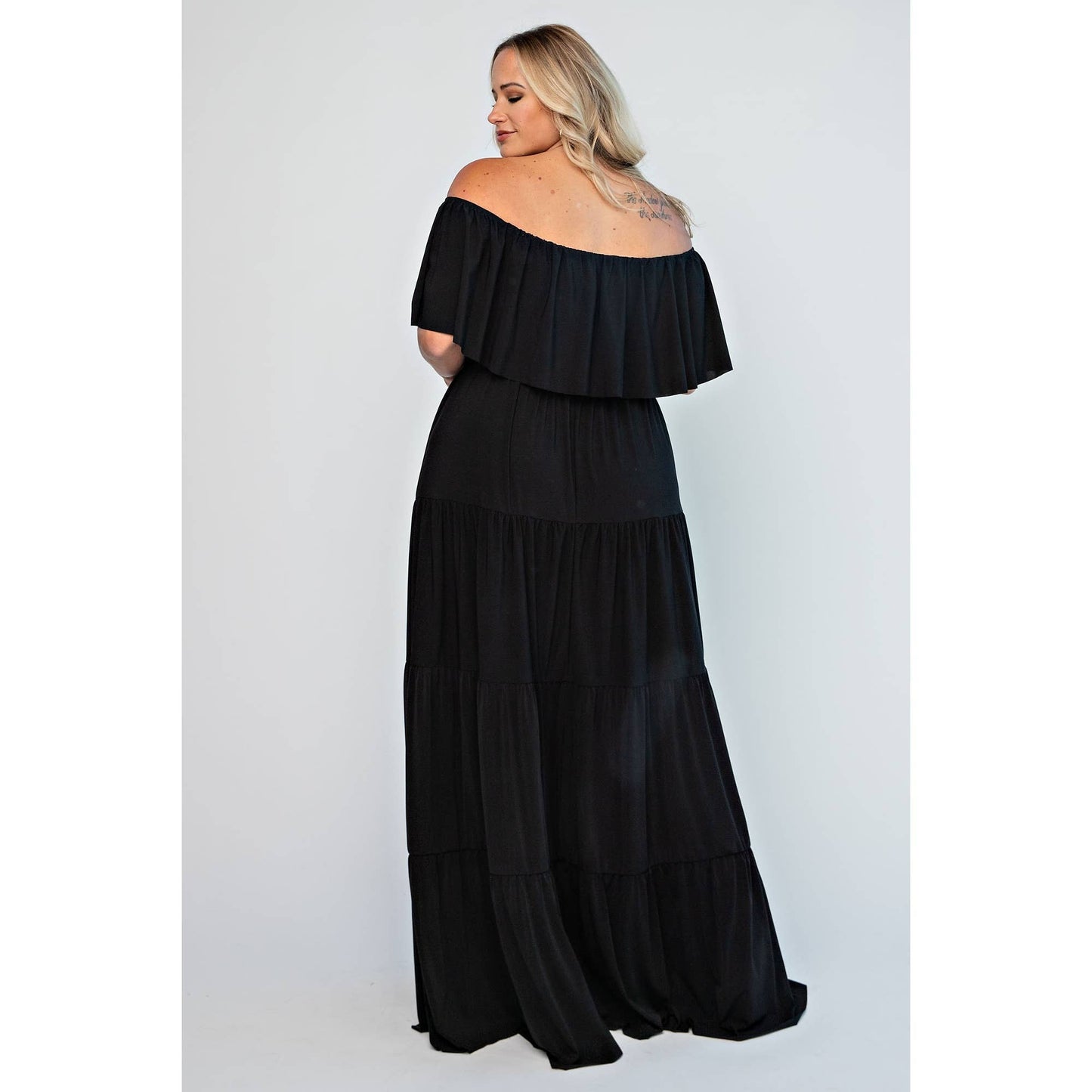 Tiered Off the Shoulder Maxi Dress