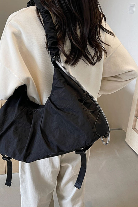 Ruched Drawstring Crossbody Bag