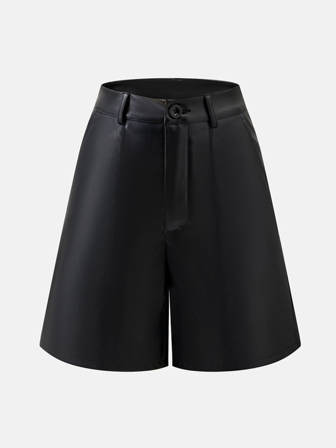Eco-Friendly High Waist Vegan Leather Shorts