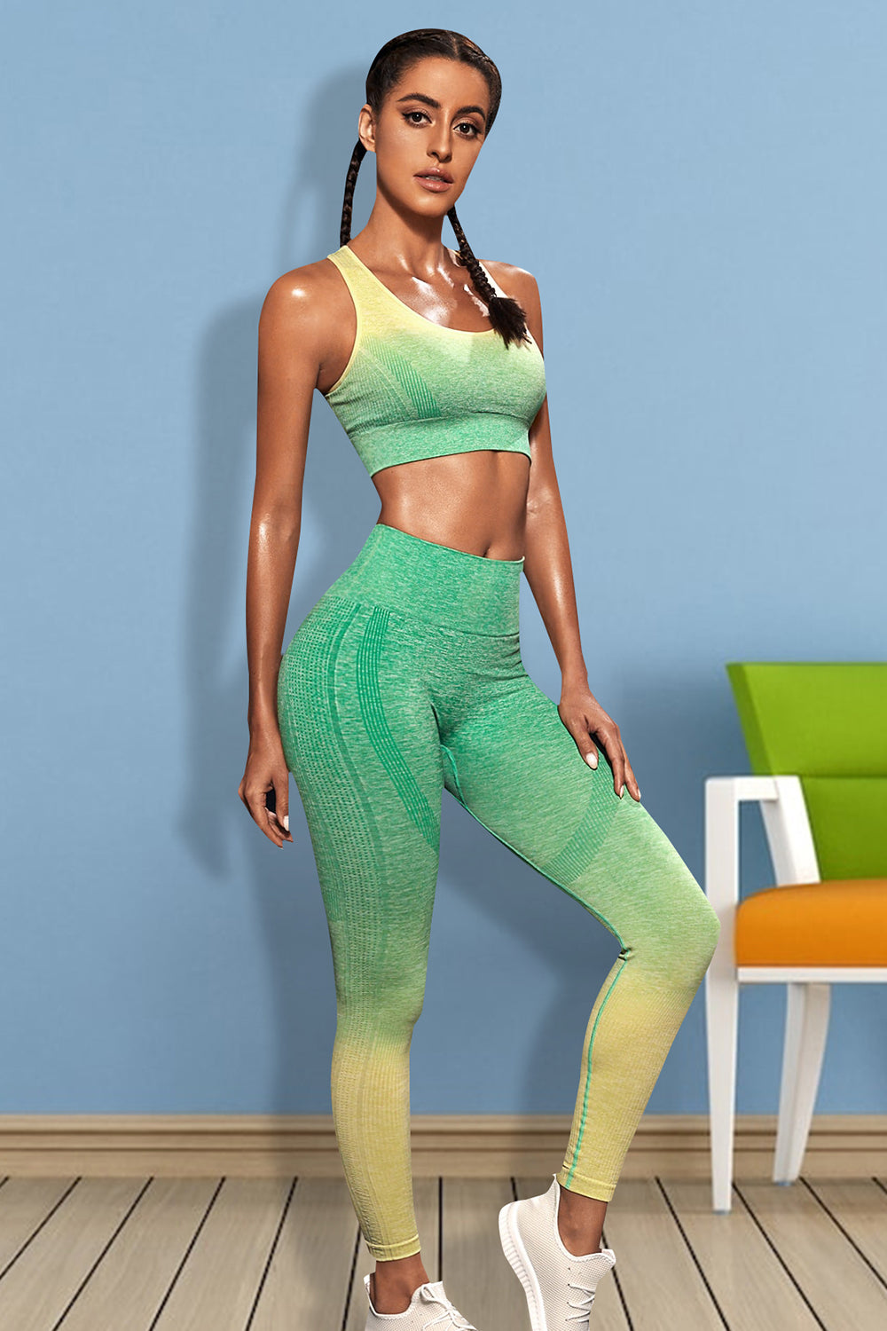 Ombre Athletic Tank and Leggings Set