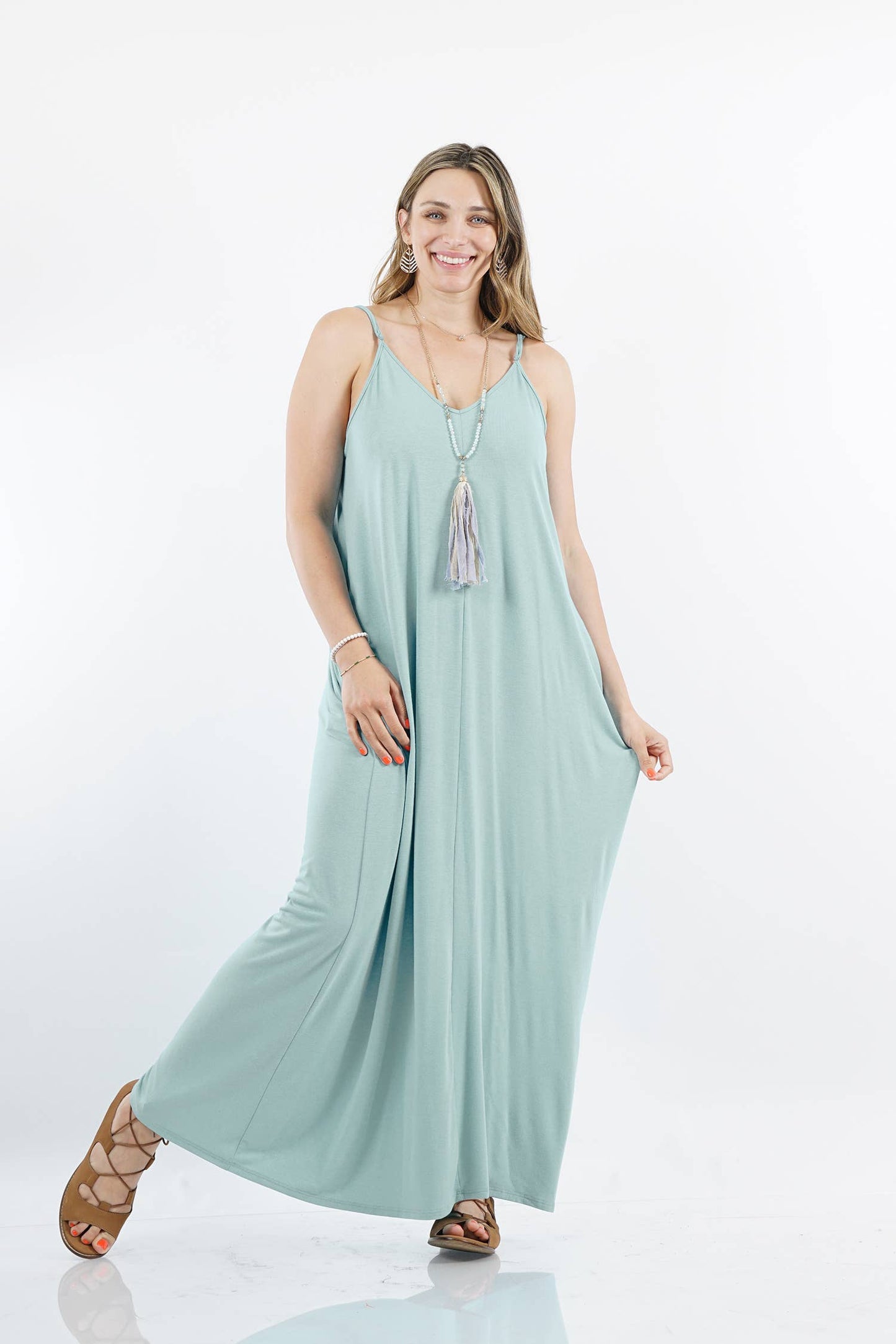 Maxi Dress w/adjustable Strap