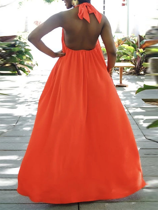 Halter-Neck Maxi Dress