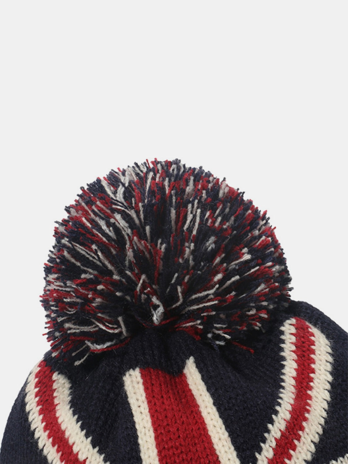 Patriotic Knit Beanie with US Flag Design