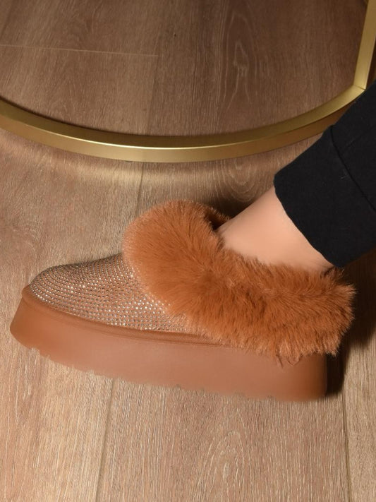 Stylish Platform Ankle Boots with Embellishments