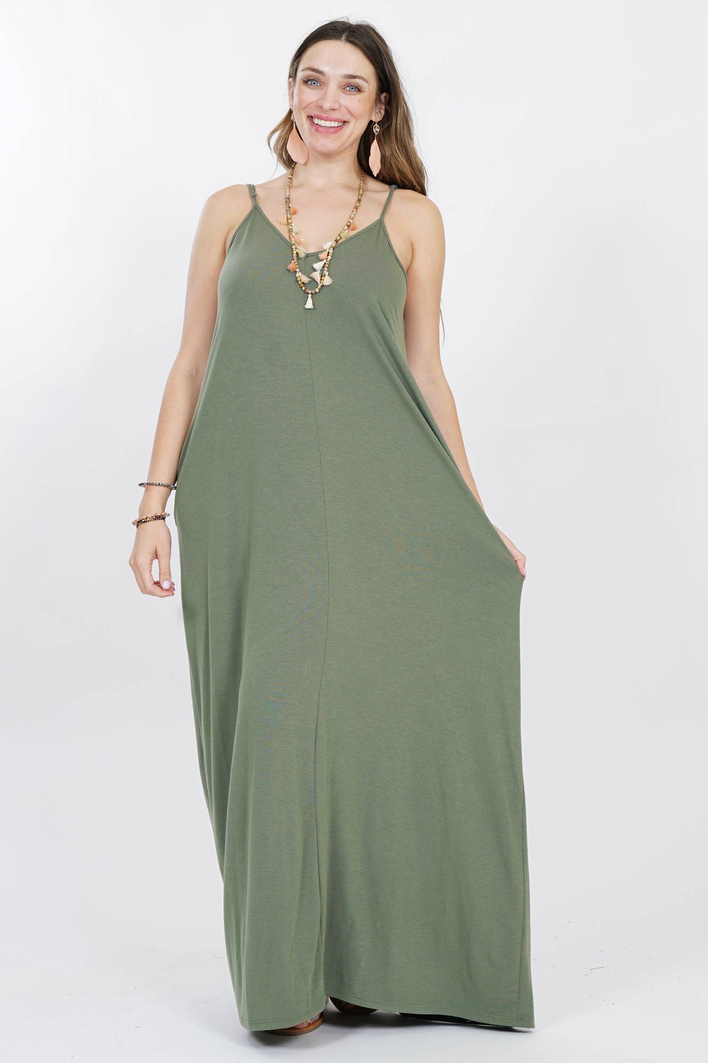 Maxi Dress w/adjustable Strap