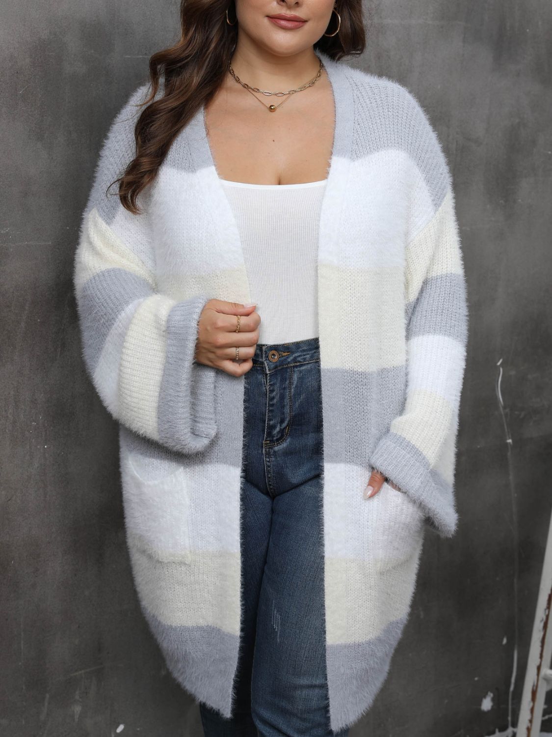 Cozy Open Front Cardigan with Long Sleeves