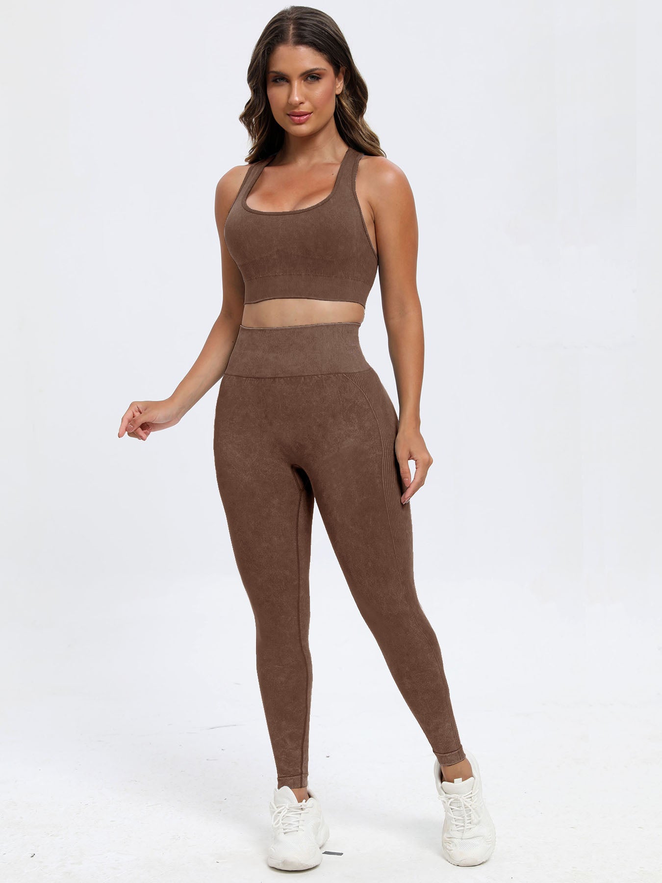 Elevate Your Active Style with Wide Strap Scoop Neck Top and Pants Set