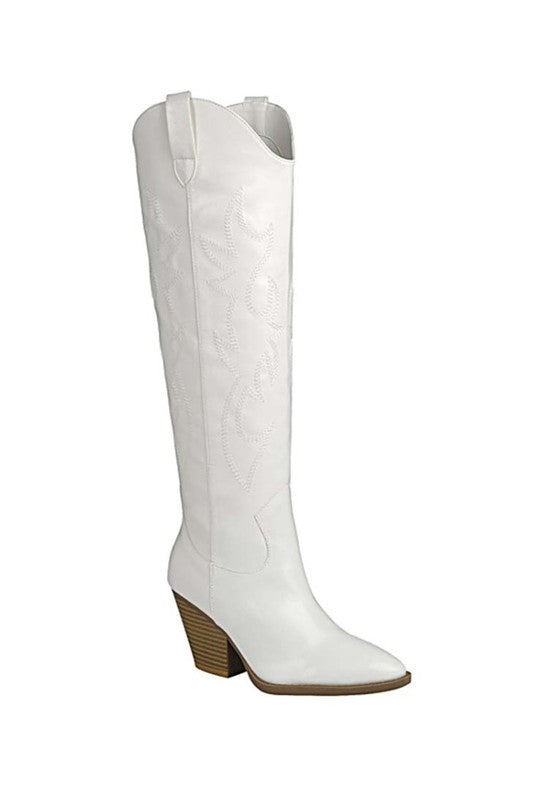 Casual Knee-High Western Boots