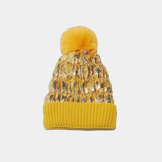 Cozy Pompom Thermal Knit Beanie